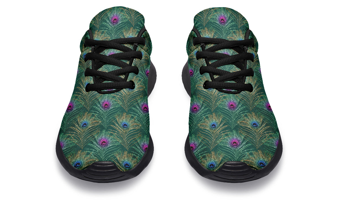 Peacock Feathers Sneakers - Offbeat Sweetie