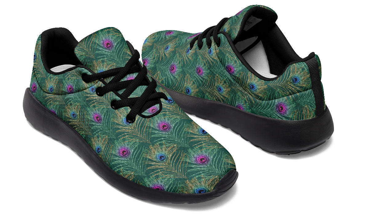 Peacock Feathers Sneakers - Offbeat Sweetie