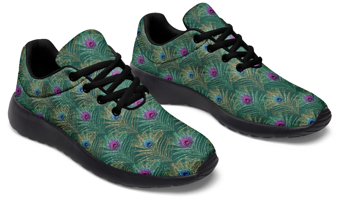 Peacock Feathers Sneakers - Offbeat Sweetie