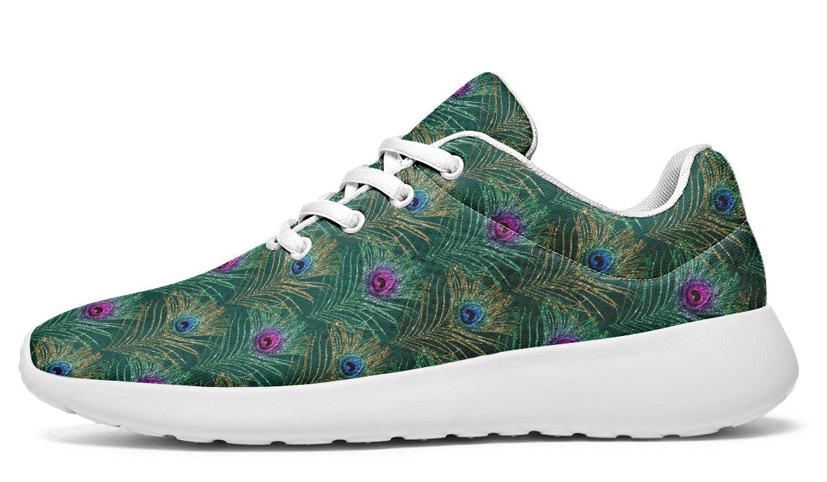 Peacock Feathers Sneakers - Offbeat Sweetie