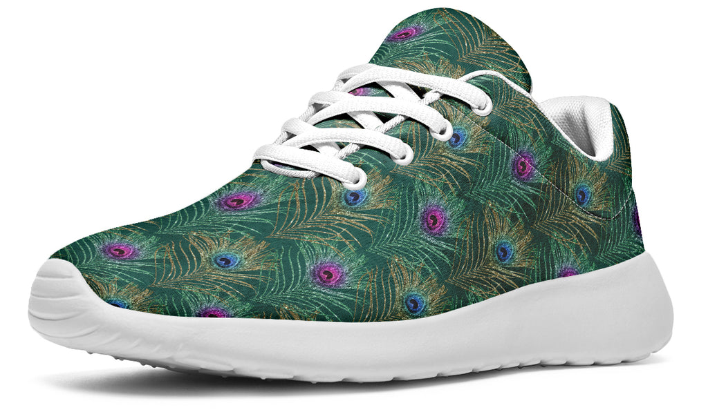 Peacock Feathers Sneakers - Offbeat Sweetie