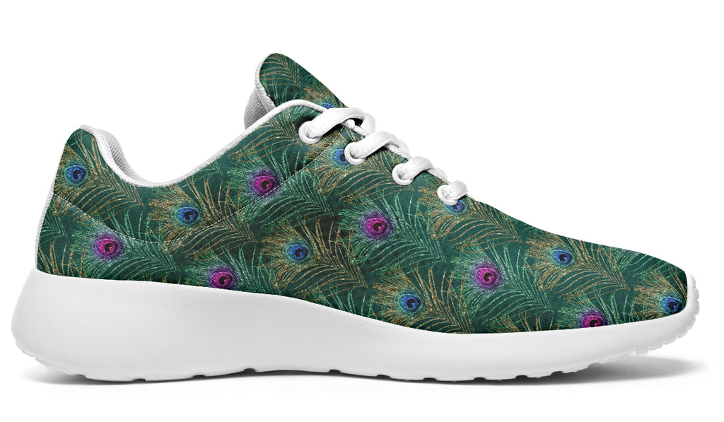 Peacock Feathers Sneakers - Offbeat Sweetie