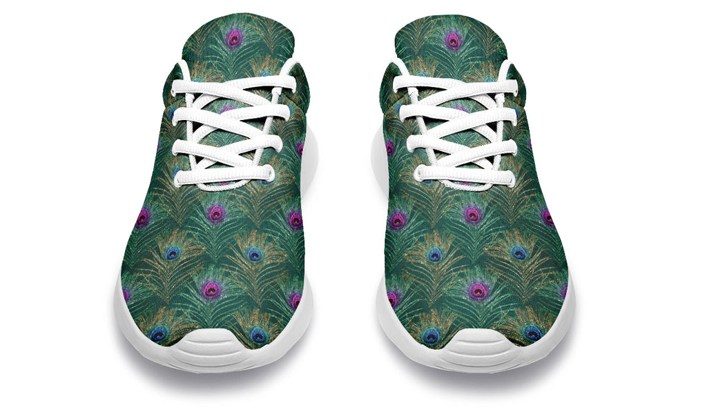Peacock Feathers Sneakers - Offbeat Sweetie