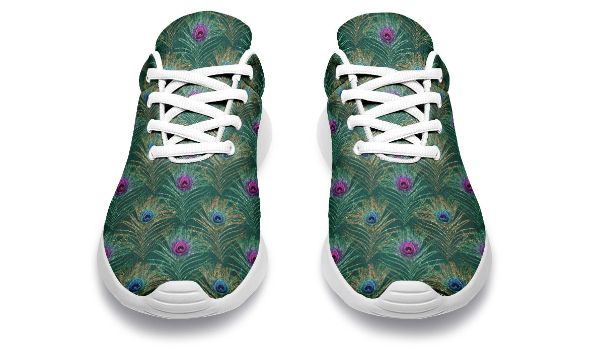 Peacock Feathers Sneakers - Offbeat Sweetie