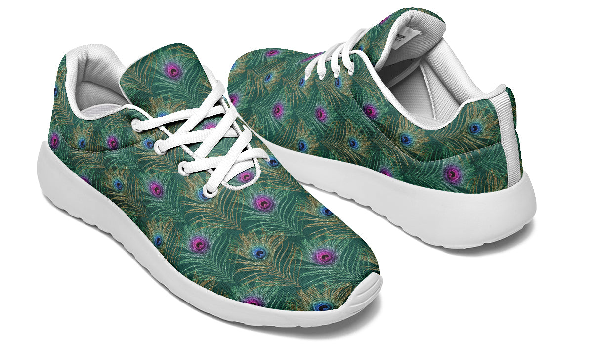 Peacock Feathers Sneakers - Offbeat Sweetie