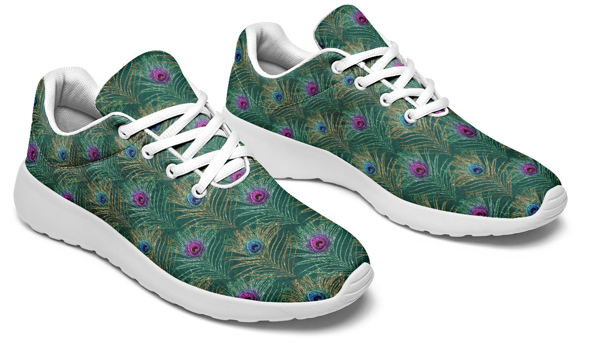 Peacock Feathers Sneakers - Offbeat Sweetie