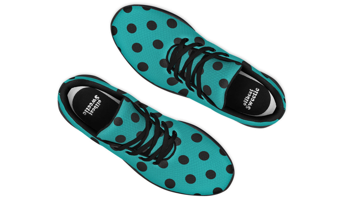 Penny Royal Teal Polka Dot Sneakers