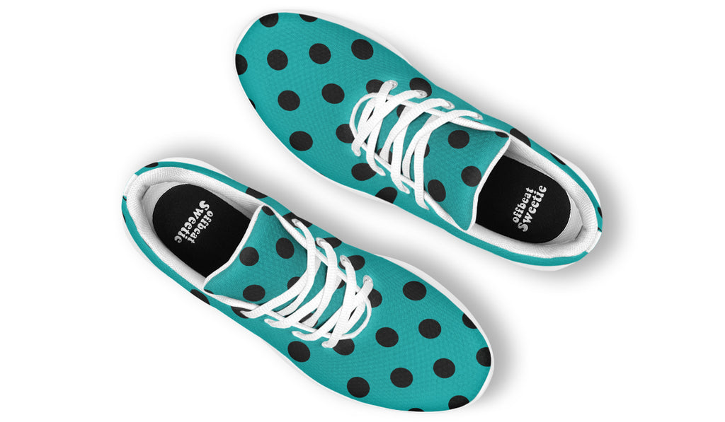 Penny Royal Teal Polka Dot Sneakers
