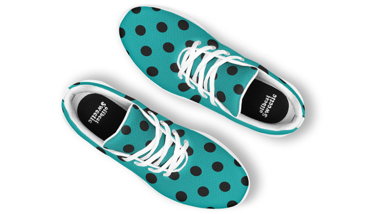 Penny Royal Teal Polka Dot Sneakers