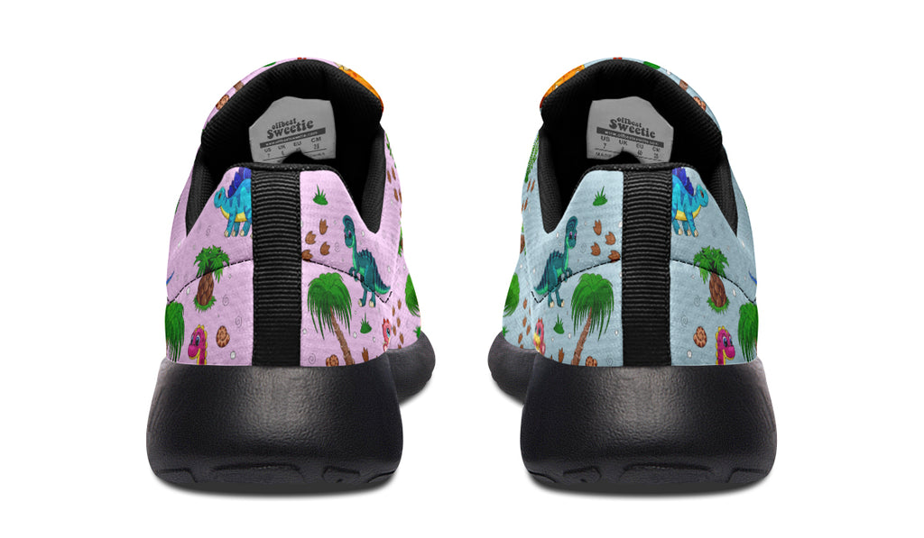 Pink And Blue Mismatched Baby Dinos Sneakers - Offbeat Sweetie