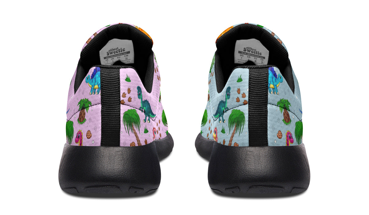 Pink And Blue Mismatched Baby Dinos Sneakers - Offbeat Sweetie