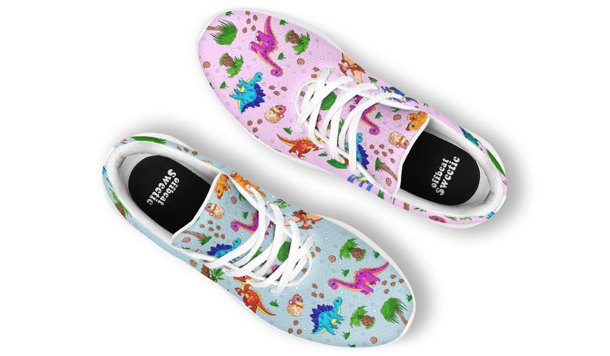 Pink And Blue Mismatched Baby Dinos Sneakers - Offbeat Sweetie
