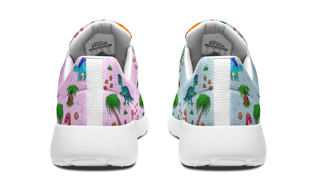 Pink And Blue Mismatched Baby Dinos Sneakers - Offbeat Sweetie