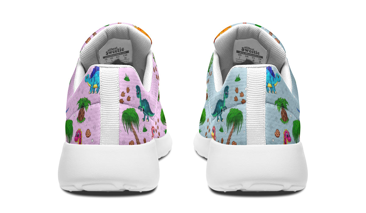 Pink And Blue Mismatched Baby Dinos Sneakers - Offbeat Sweetie
