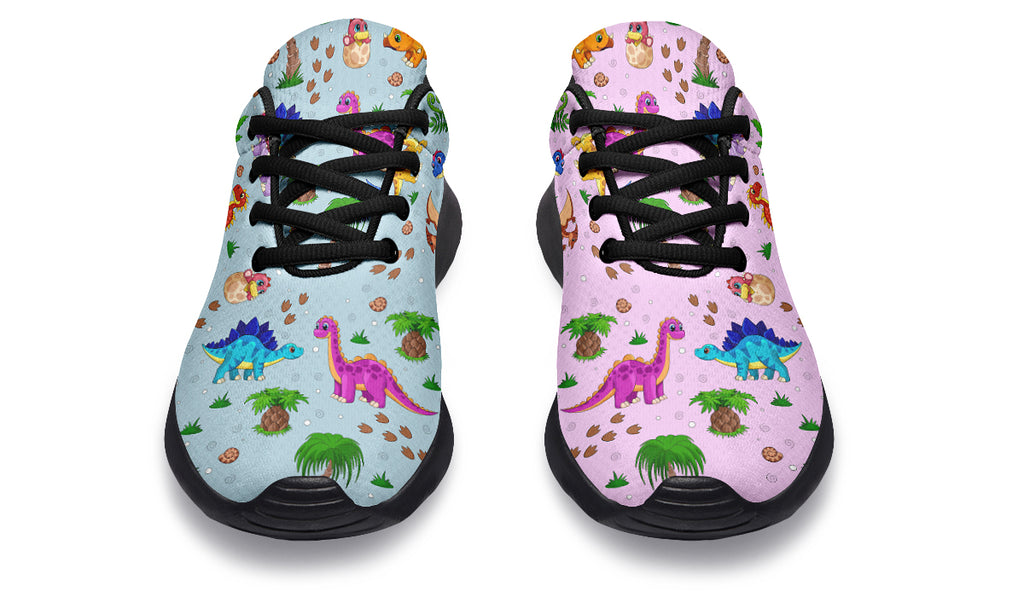 Pink And Blue Mismatched Baby Dinos Sneakers - Offbeat Sweetie