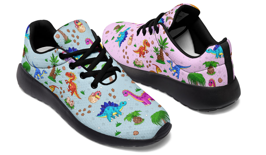 Pink And Blue Mismatched Baby Dinos Sneakers - Offbeat Sweetie