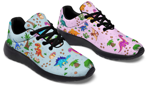 Pink And Blue Mismatched Baby Dinos Sneakers - Offbeat Sweetie