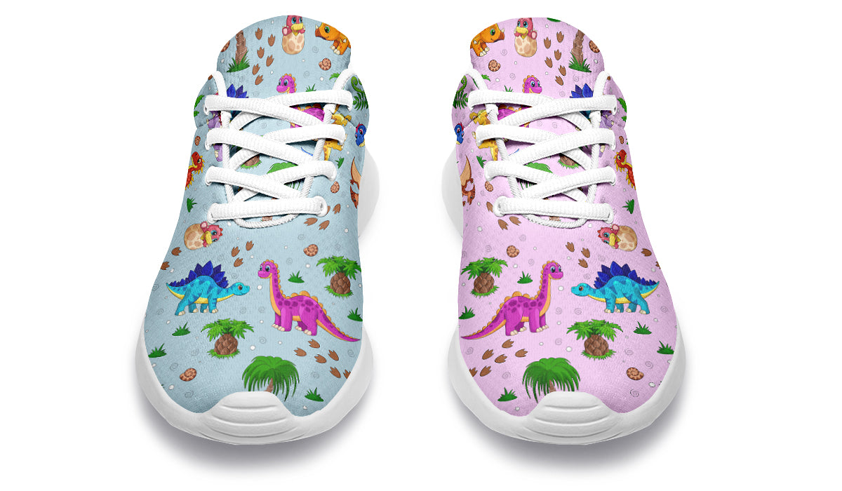 Pink And Blue Mismatched Baby Dinos Sneakers - Offbeat Sweetie