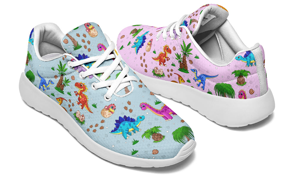 Pink And Blue Mismatched Baby Dinos Sneakers - Offbeat Sweetie