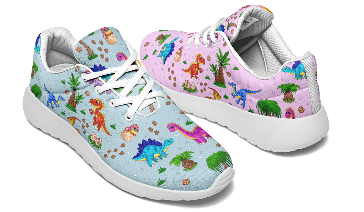 Pink And Blue Mismatched Baby Dinos Sneakers - Offbeat Sweetie