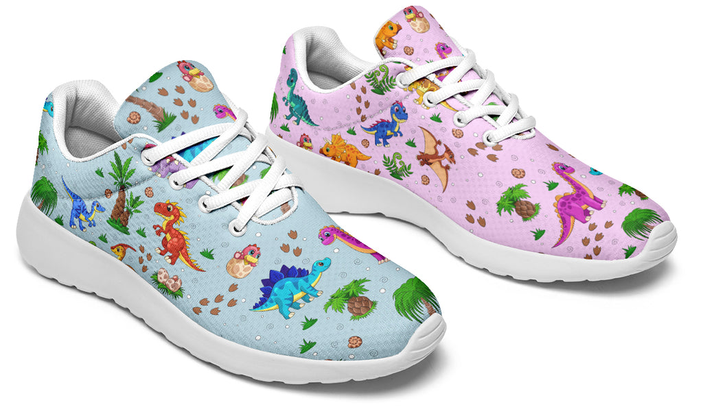Pink And Blue Mismatched Baby Dinos Sneakers - Offbeat Sweetie