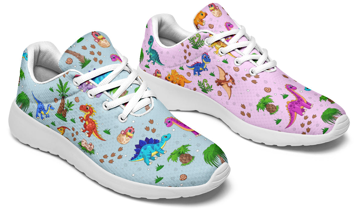 Pink And Blue Mismatched Baby Dinos Sneakers - Offbeat Sweetie