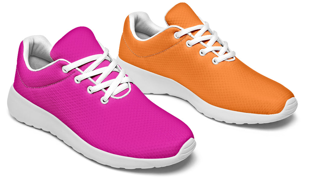 Pink And Orange Mismatch Sneakers - Offbeat Sweetie