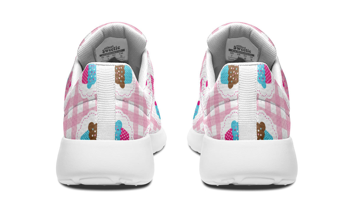 Pink Gingham Cupcakes Sneakers
