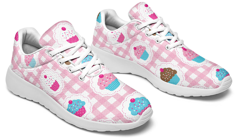 Pink Gingham Cupcakes Sneakers