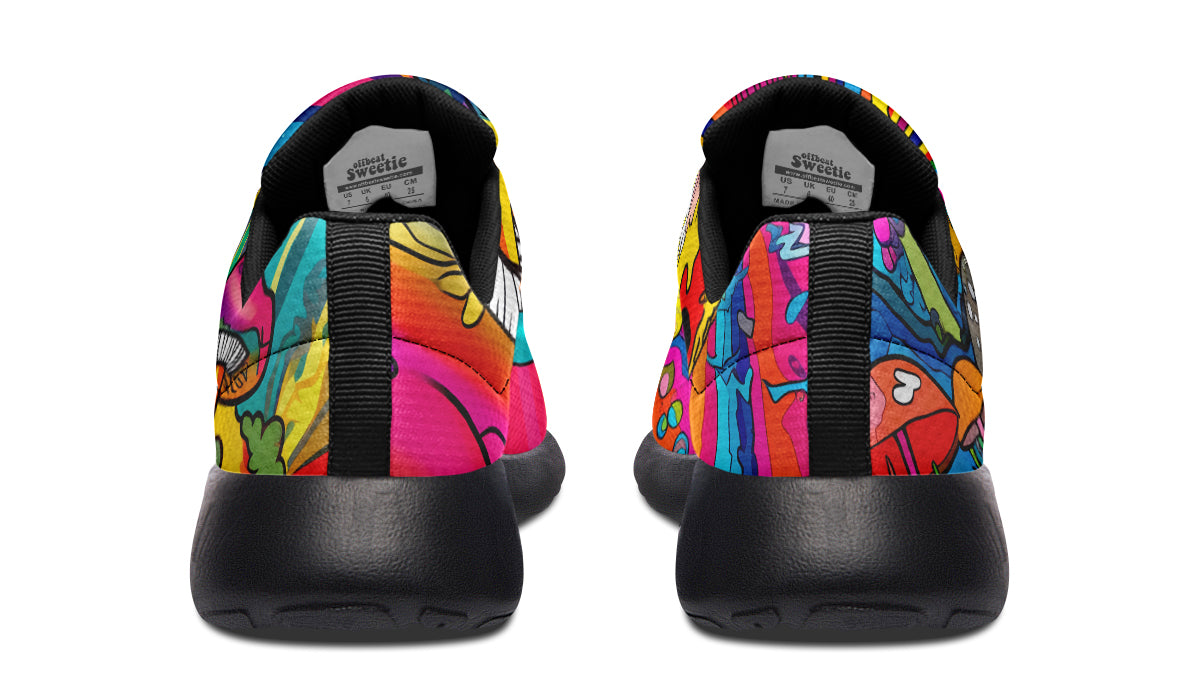 Psychedelic Mushies Sneakers - Offbeat Sweetie