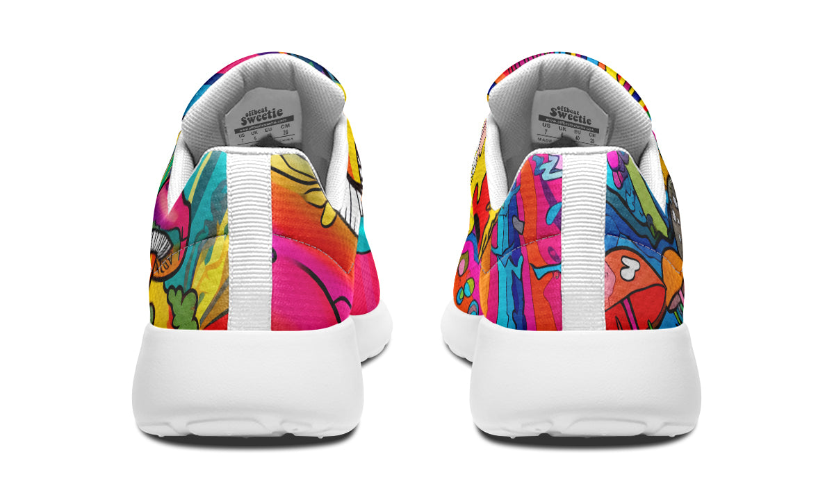 Psychedelic Mushies Sneakers - Offbeat Sweetie