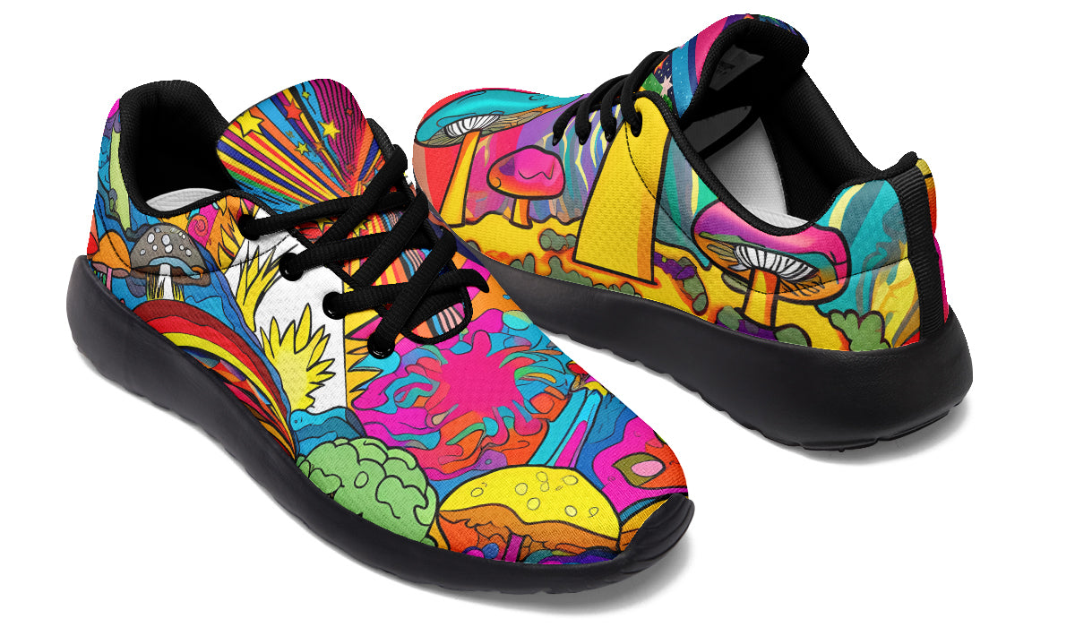 Psychedelic Mushies Sneakers - Offbeat Sweetie
