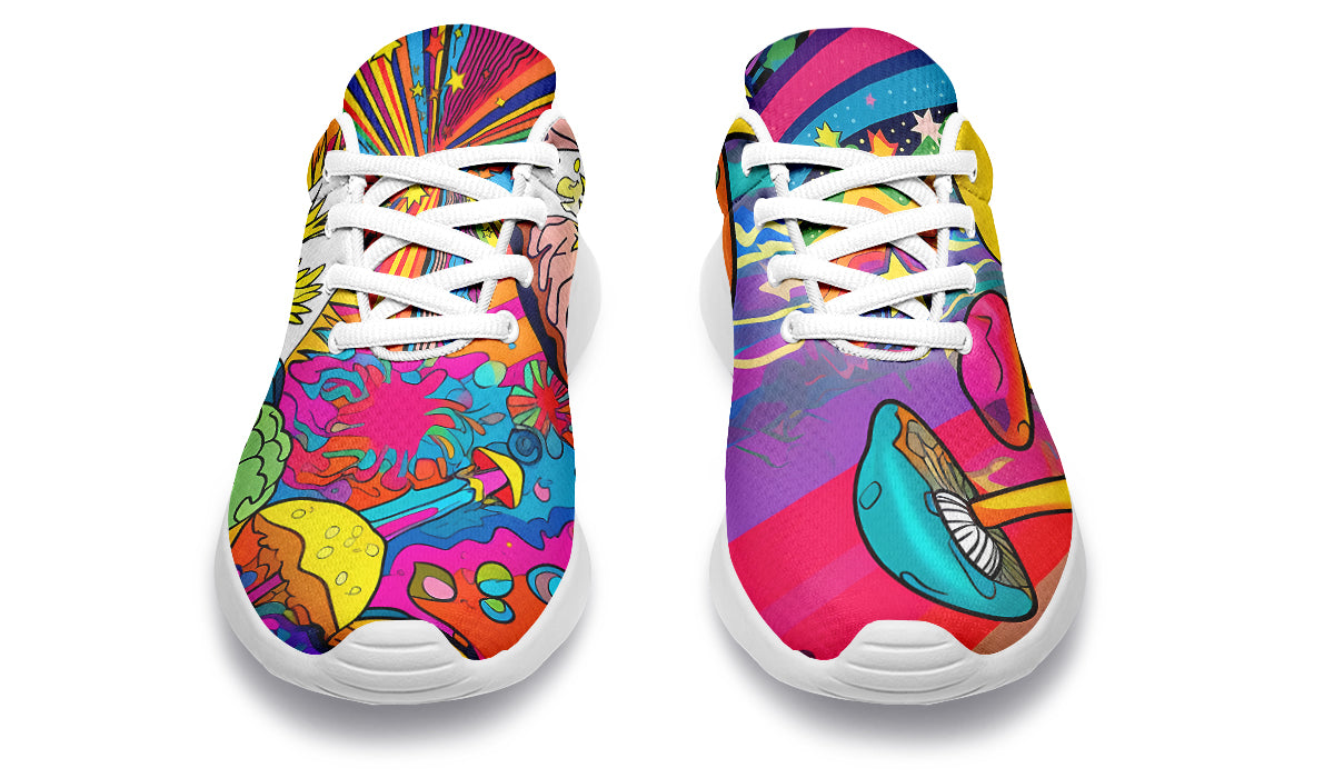 Psychedelic Mushies Sneakers - Offbeat Sweetie