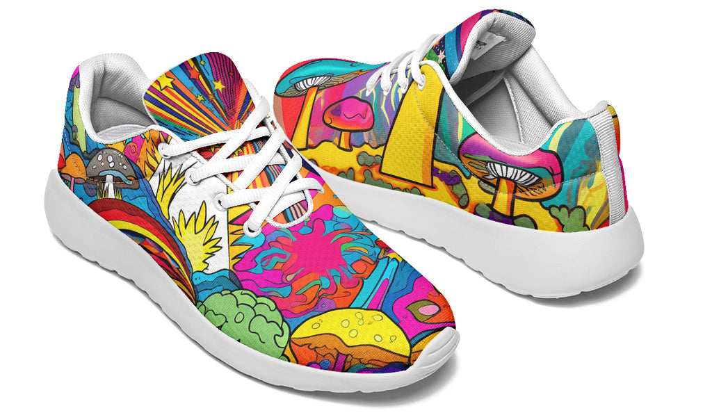 Psychedelic Mushies Sneakers - Offbeat Sweetie