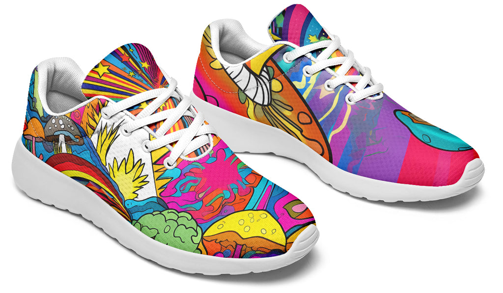 Psychedelic Mushies Sneakers - Offbeat Sweetie