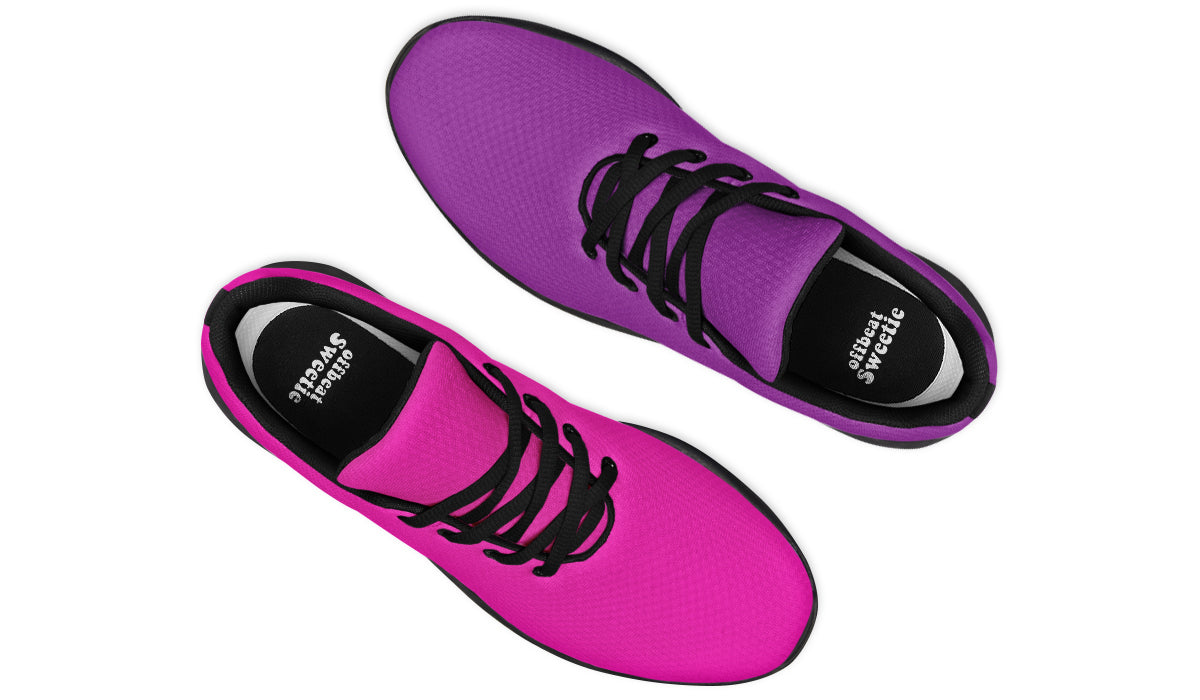 Purple And Pink Mismatch Sneakers - Offbeat Sweetie
