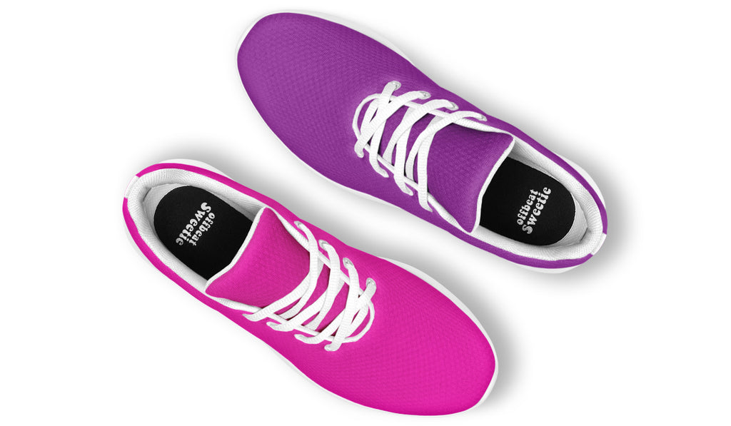 Purple And Pink Mismatch Sneakers - Offbeat Sweetie