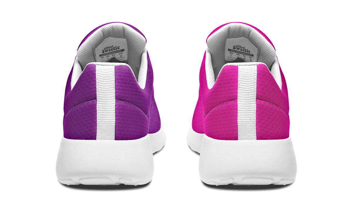 Purple And Pink Mismatch Sneakers - Offbeat Sweetie