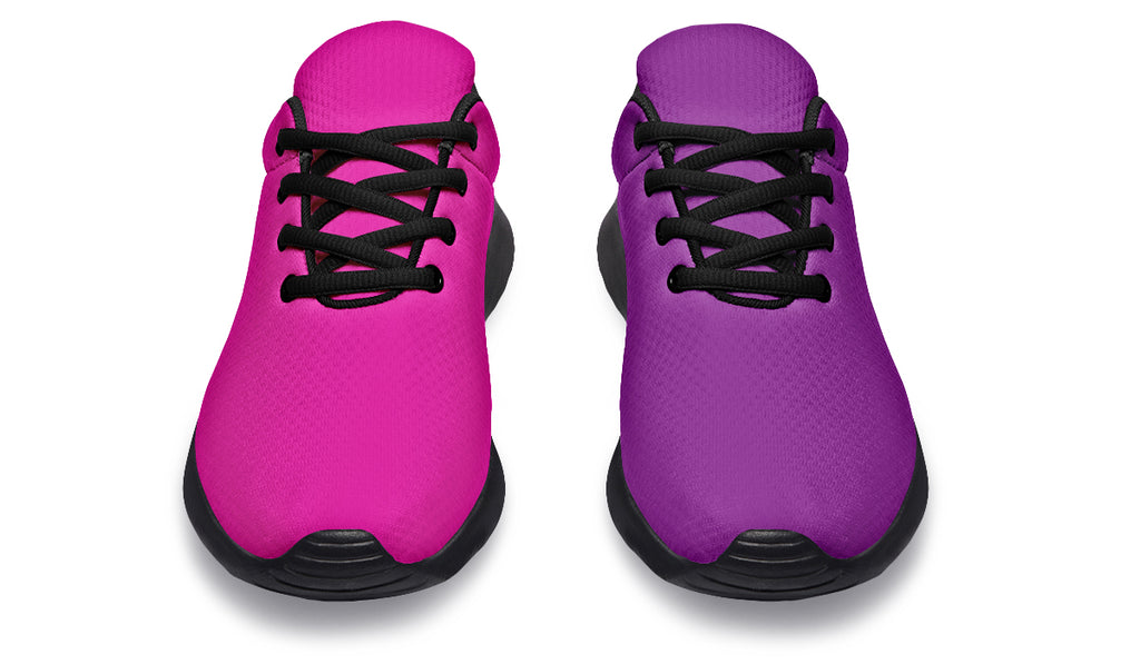 Purple And Pink Mismatch Sneakers - Offbeat Sweetie