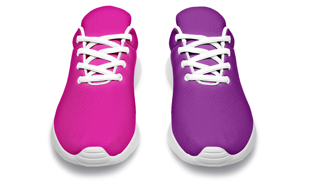 Purple And Pink Mismatch Sneakers - Offbeat Sweetie