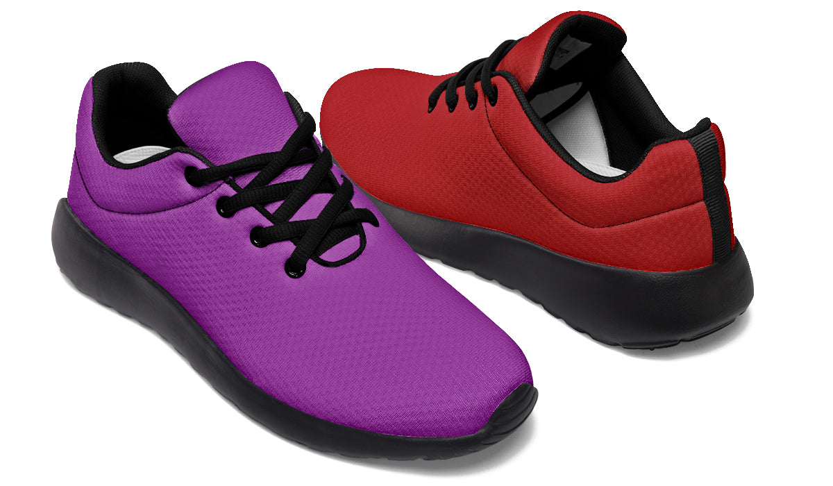 Purple And Red Mismatch Sneakers - Offbeat Sweetie
