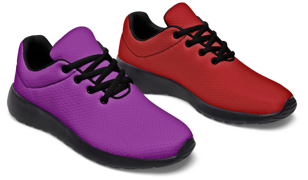 Purple And Red Mismatch Sneakers - Offbeat Sweetie