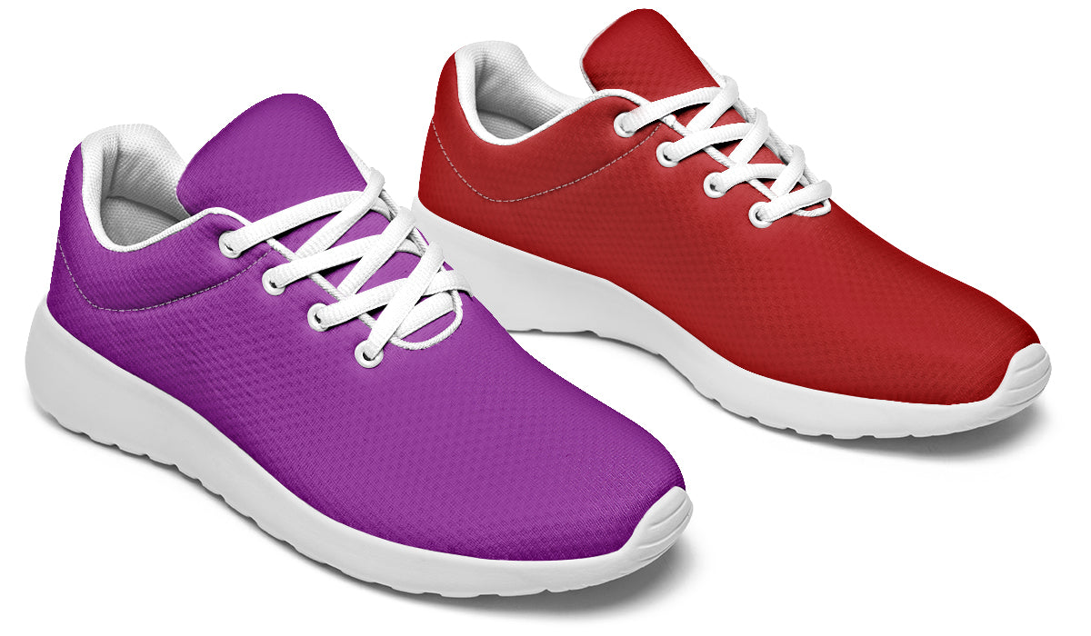 Purple And Red Mismatch Sneakers - Offbeat Sweetie