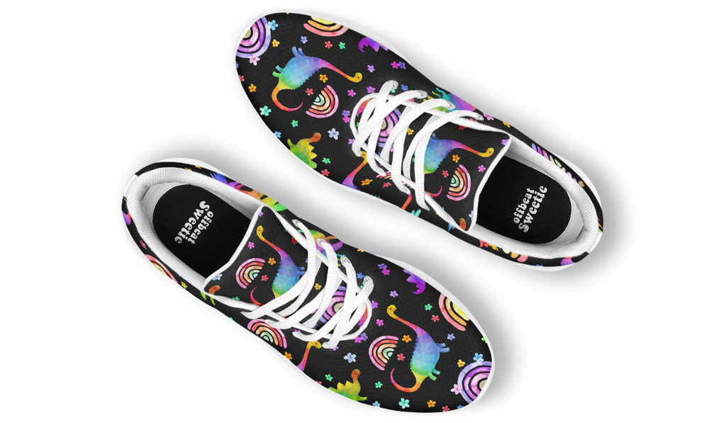 Rainbow Dinos Sneakers - Offbeat Sweetie