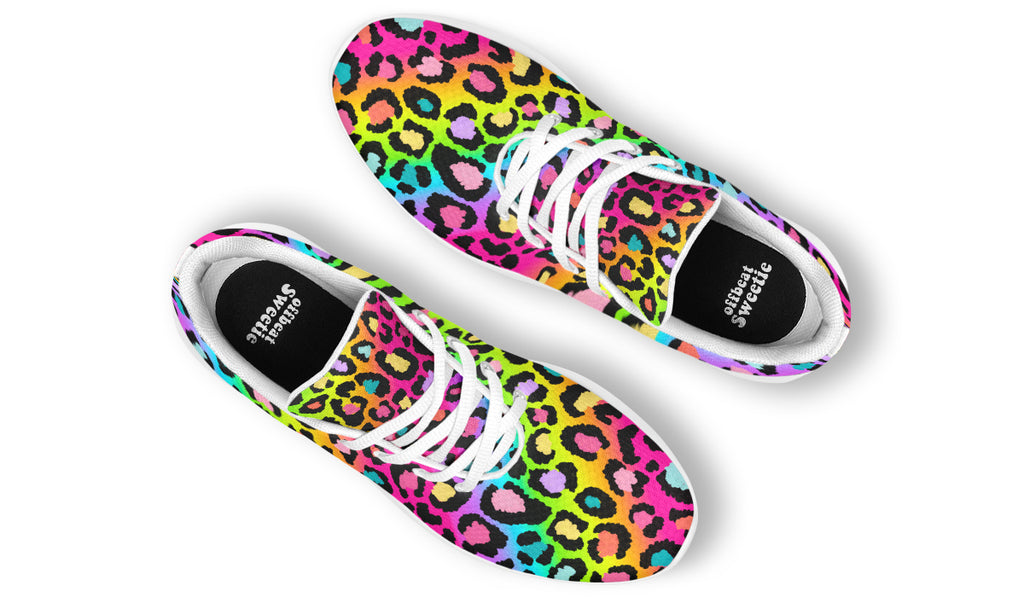 Rainbow Leopard Sneakers - Offbeat Sweetie
