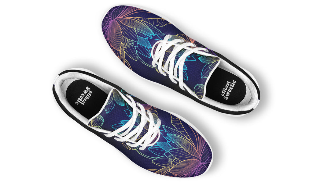 Rainbow Lotus Flowers Sneakers - Offbeat Sweetie