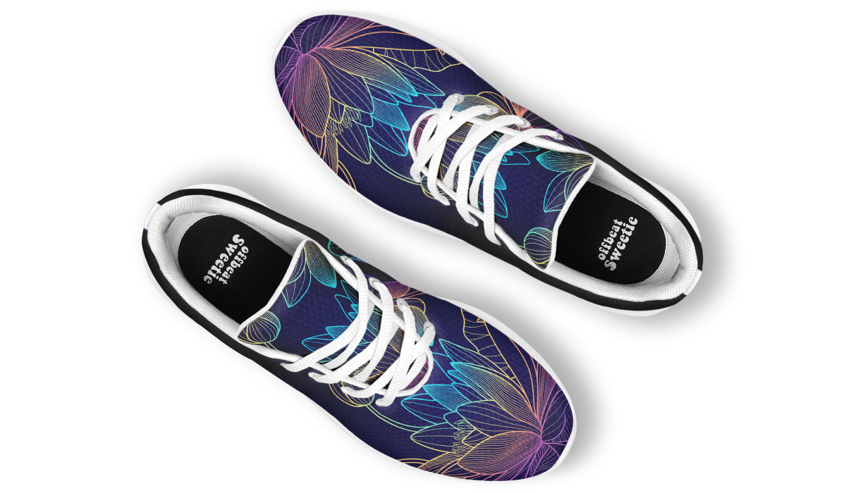 Rainbow Lotus Flowers Sneakers - Offbeat Sweetie