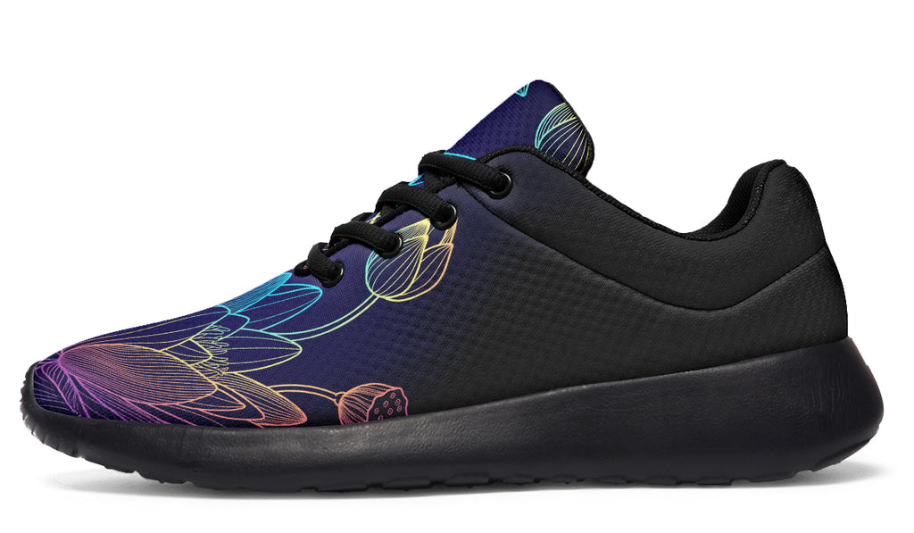 Rainbow Lotus Flowers Sneakers - Offbeat Sweetie