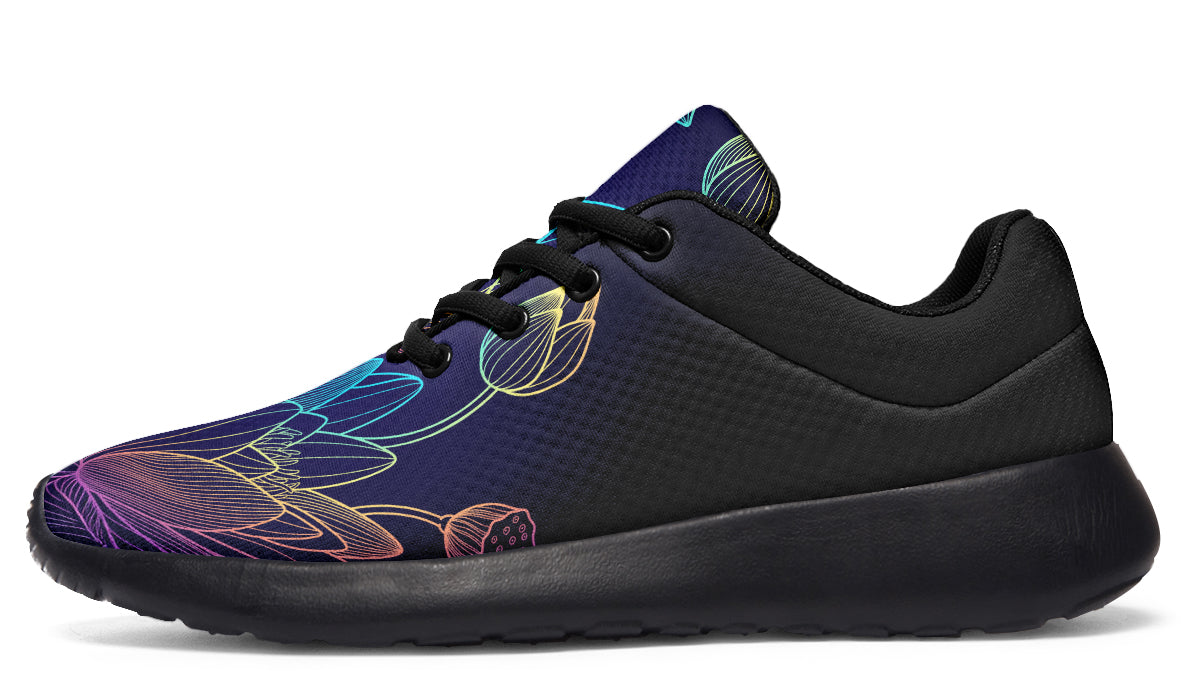 Rainbow Lotus Flowers Sneakers - Offbeat Sweetie