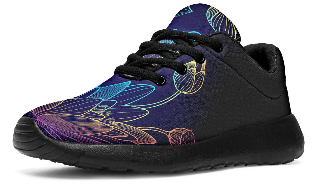 Rainbow Lotus Flowers Sneakers - Offbeat Sweetie